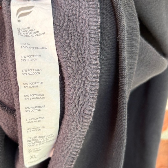 Fabletics XL Zaylee Black Funnel Neck Zipper Back Thumbhole Tunic Sweatshirt - Picture 7 of 10